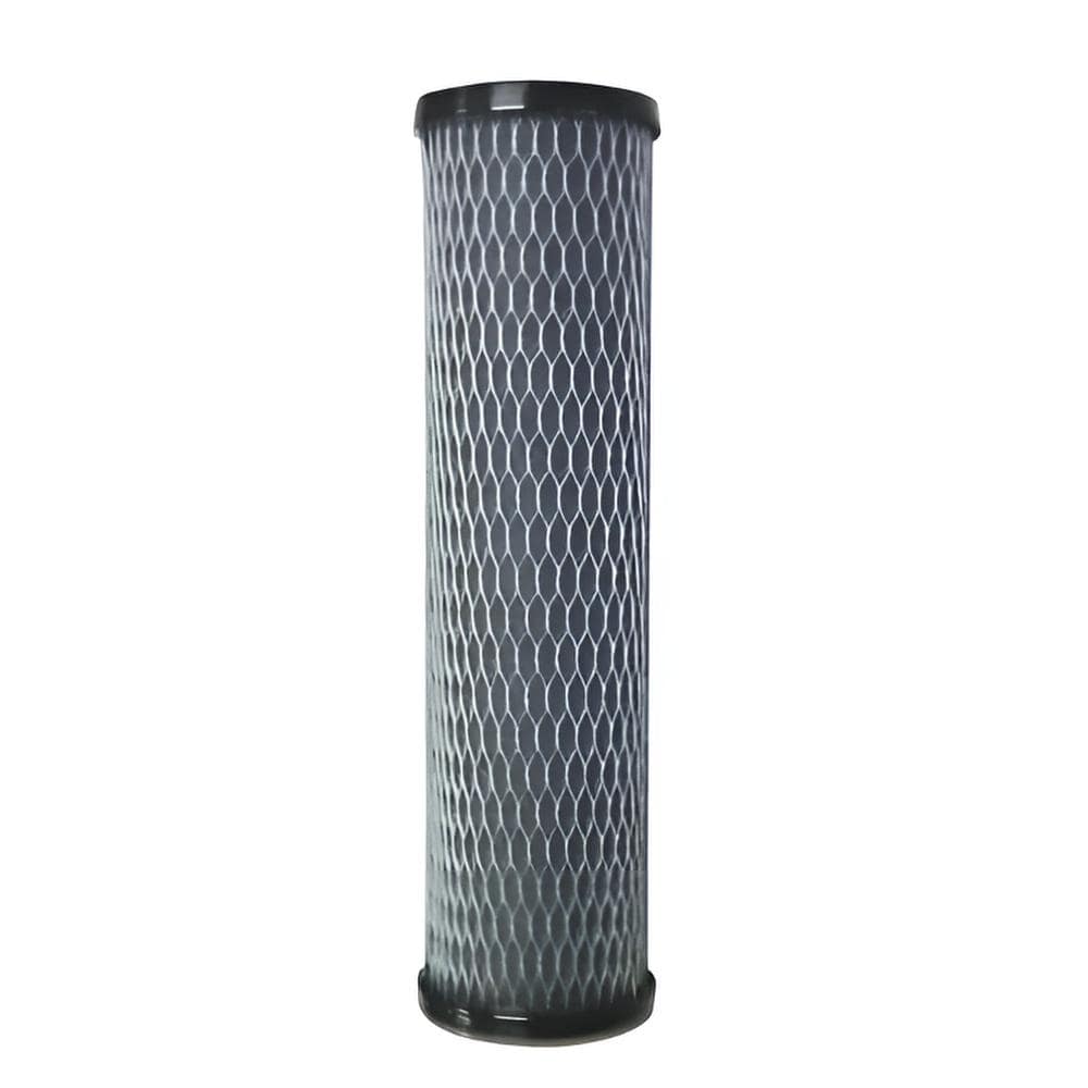 Bromic 45004 water filter cartridge with 5 micron granular activated carbon, 250mm, black – front view, Australia
