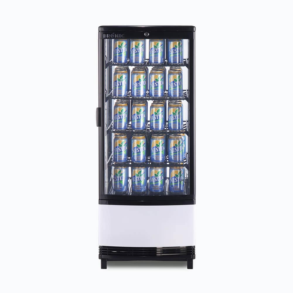 Bromic 98L Countertop Display Fridge - Curved Glass Door