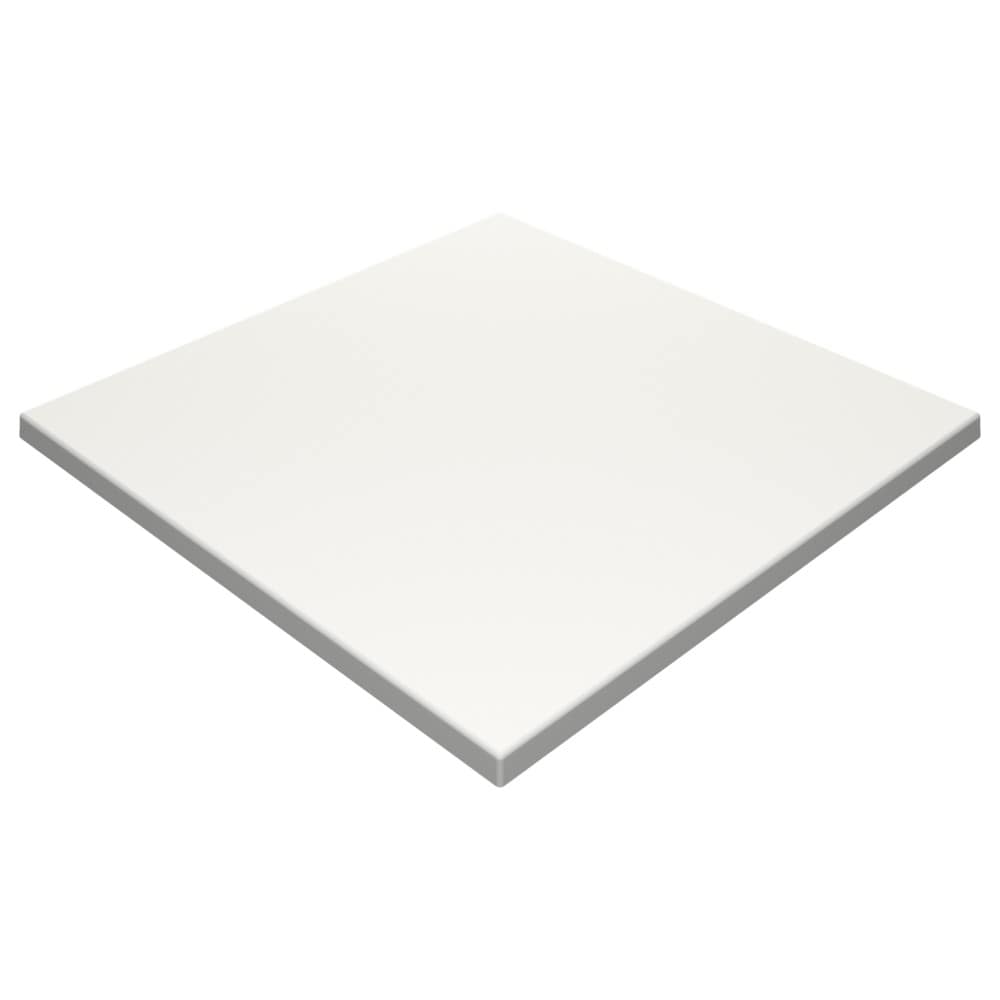 White Werzalit Duratop 800mm Square Tabletop - Durable & Weatherproof