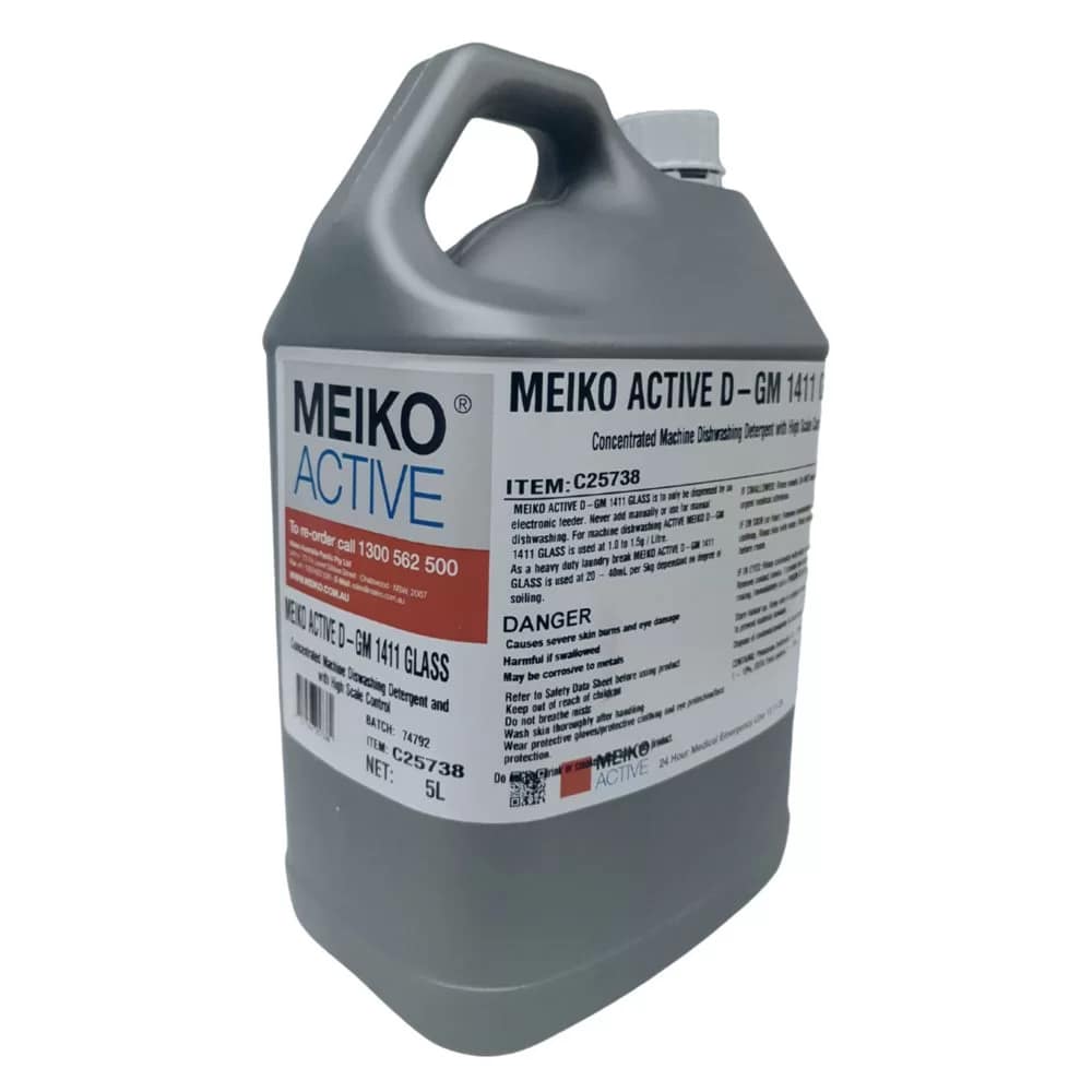 MEIKO ACTIVE D-GM 1411 GLASS - Non-Foaming Glasswasher Detergent (2 x 5 Litre)