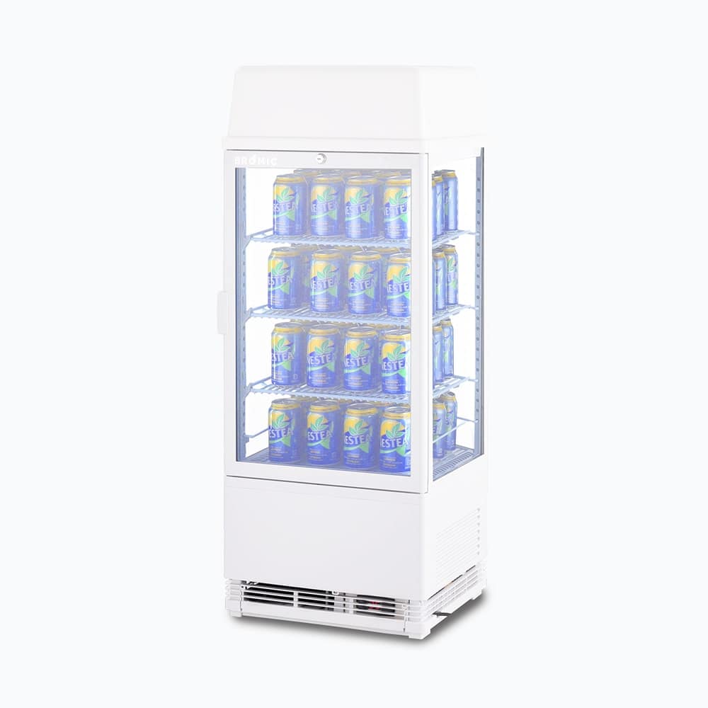 Bromic 78L Countertop Display Fridge - Flat Glass, Super-Efficient CT0080G4LW-NR - Image 3