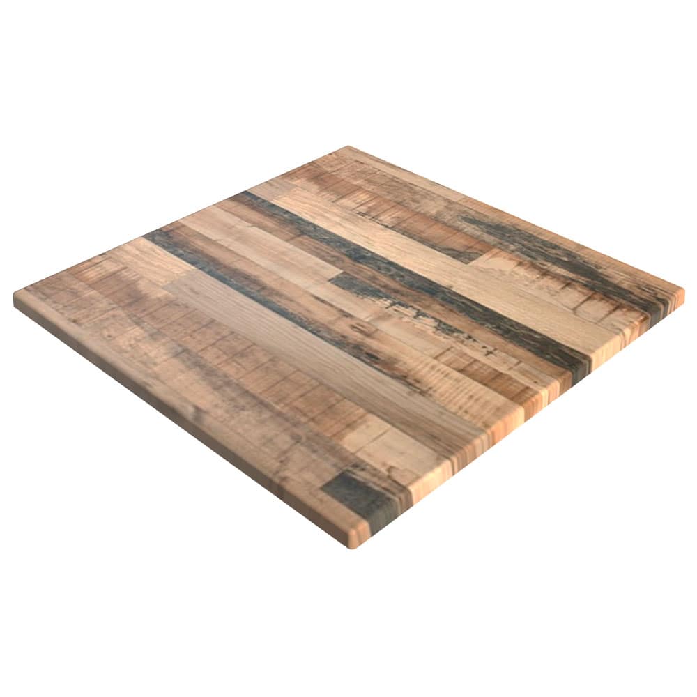 Rustic Kansas Furnlink Werzalit Duratop Square 800mm Tabletop - Durable and Jointless
