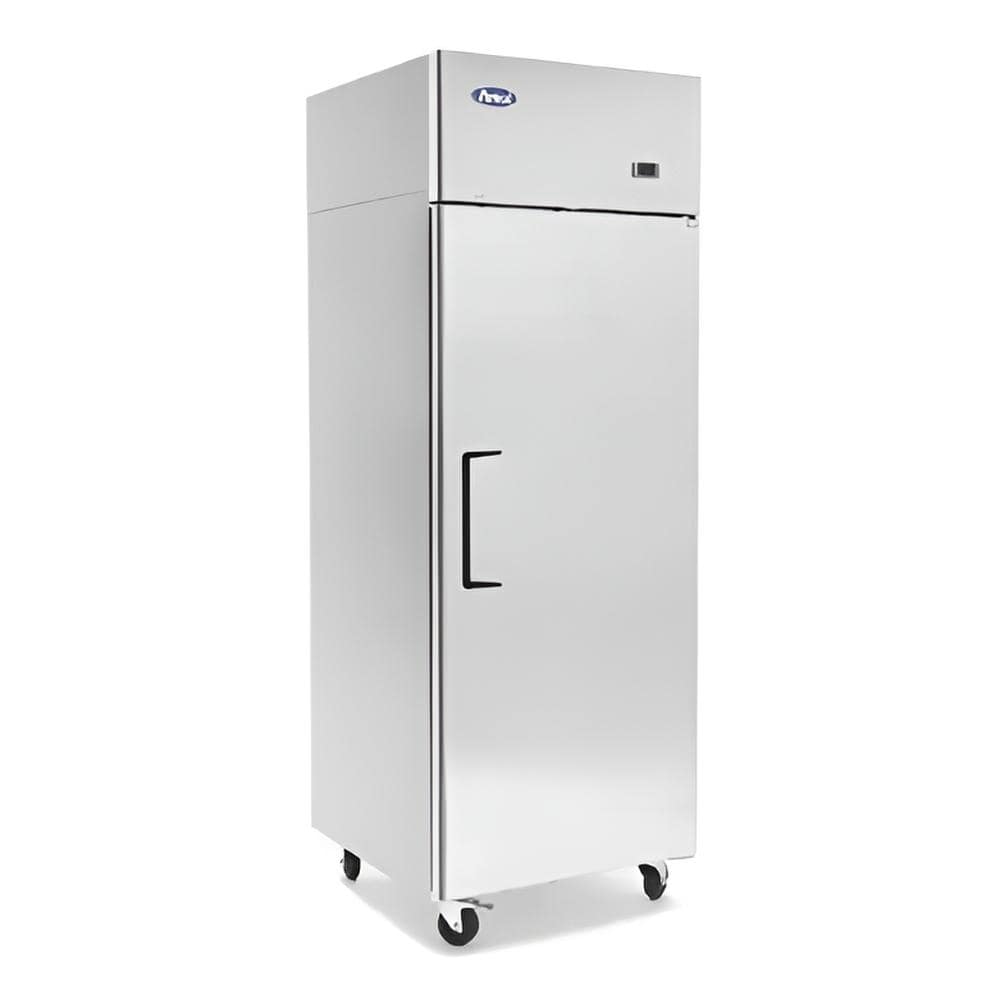 Atosa YBF9206 upright refrigerator 410L stainless steel, single solid door, Carel controller, Embraco compressor – Australia