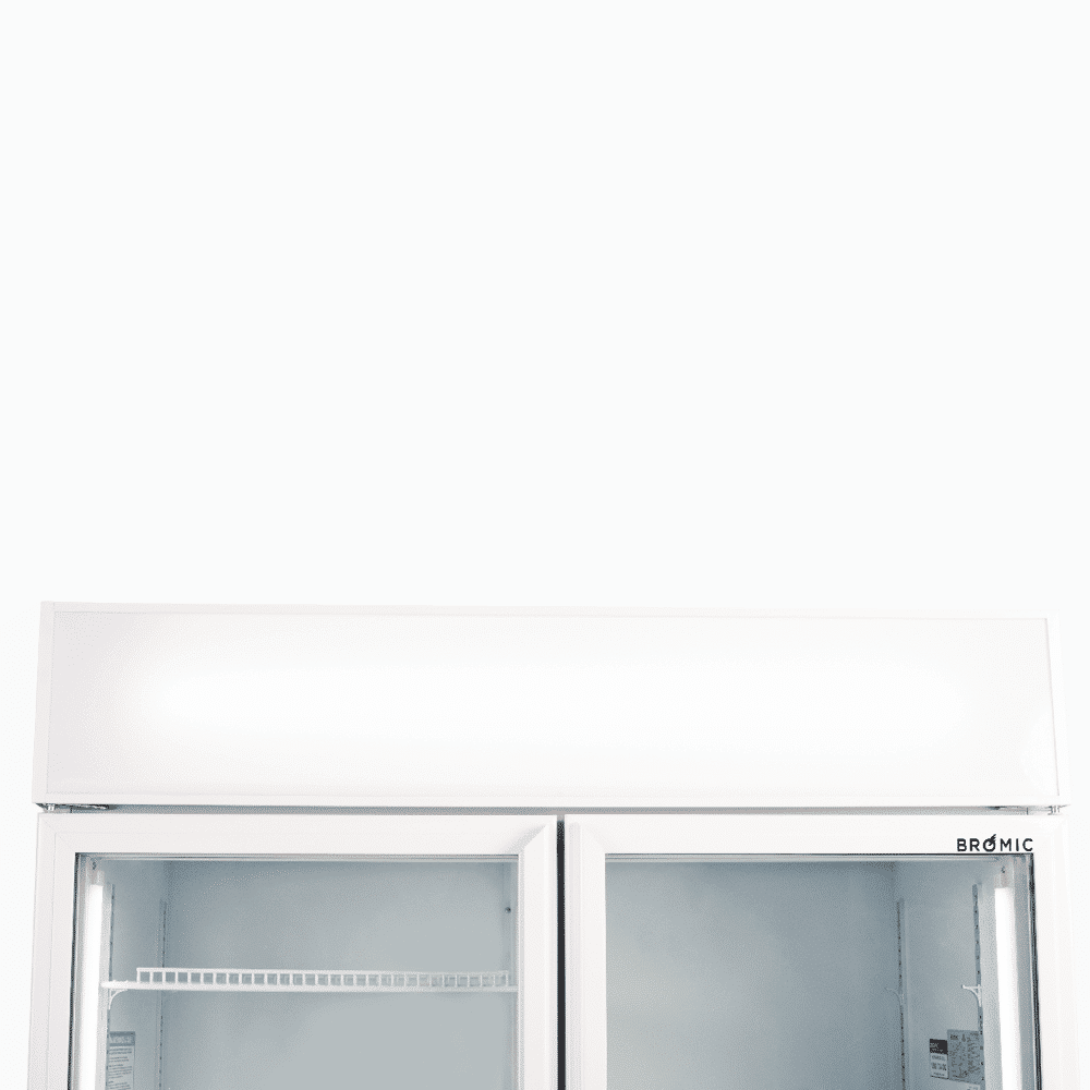 Bromic GM0900LWECO Upright Display Fridge – 885L, 2 Doors, Flat Glass, White - Image 6