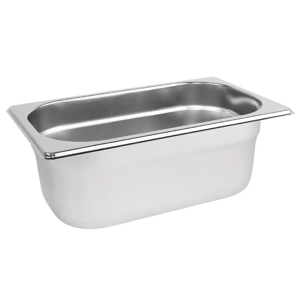 Vogue DN720 Heavy Duty Stainless Steel 1/4 Gastronorm Tray (100mm Deep)