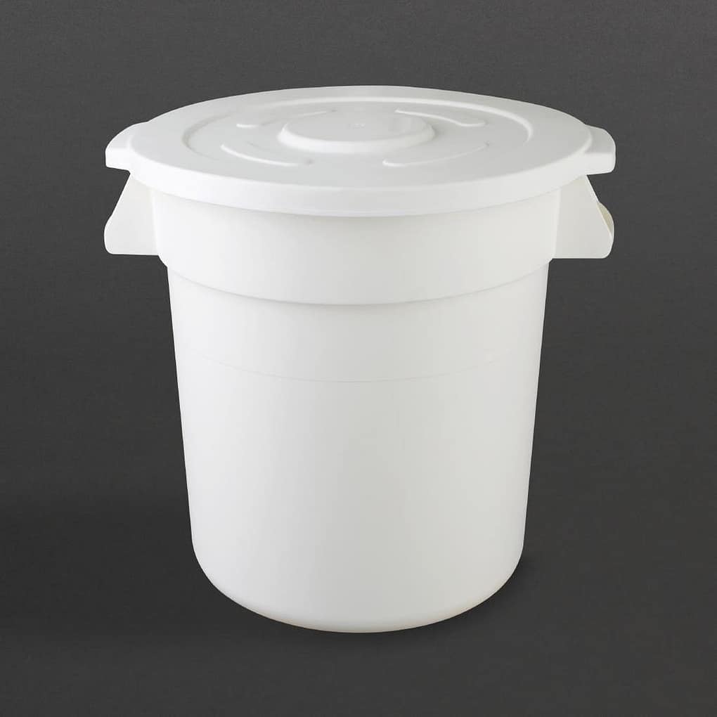 Vogue Round Container Bin White - 38Ltr
