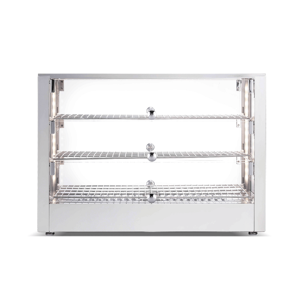 Bonvue HSW-115L countertop self-service heated display with straight glass and LED lighting