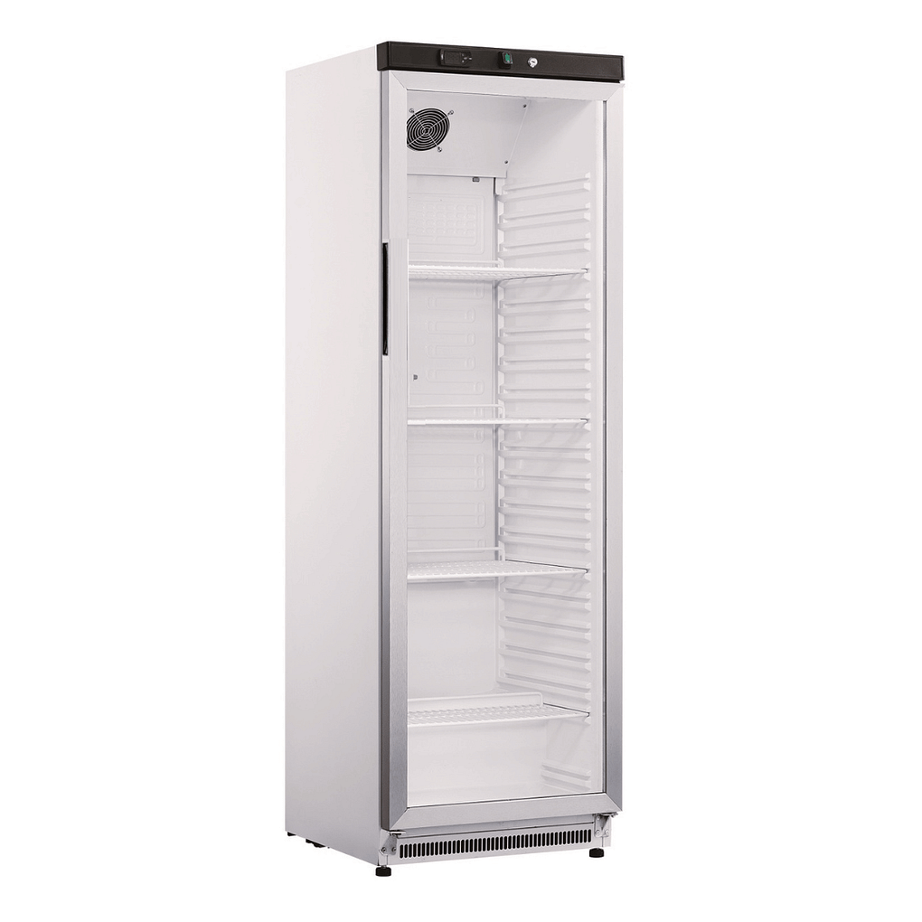 FED-X XR400SG 350L Single Glass Door Display Fridge, Stainless Steel, Digital Control