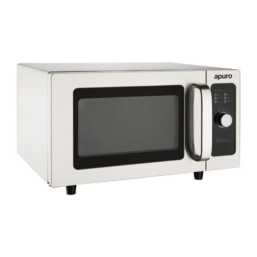 Apuro FB861-A commercial microwave 25L light duty with stainless steel body – front view, Australia