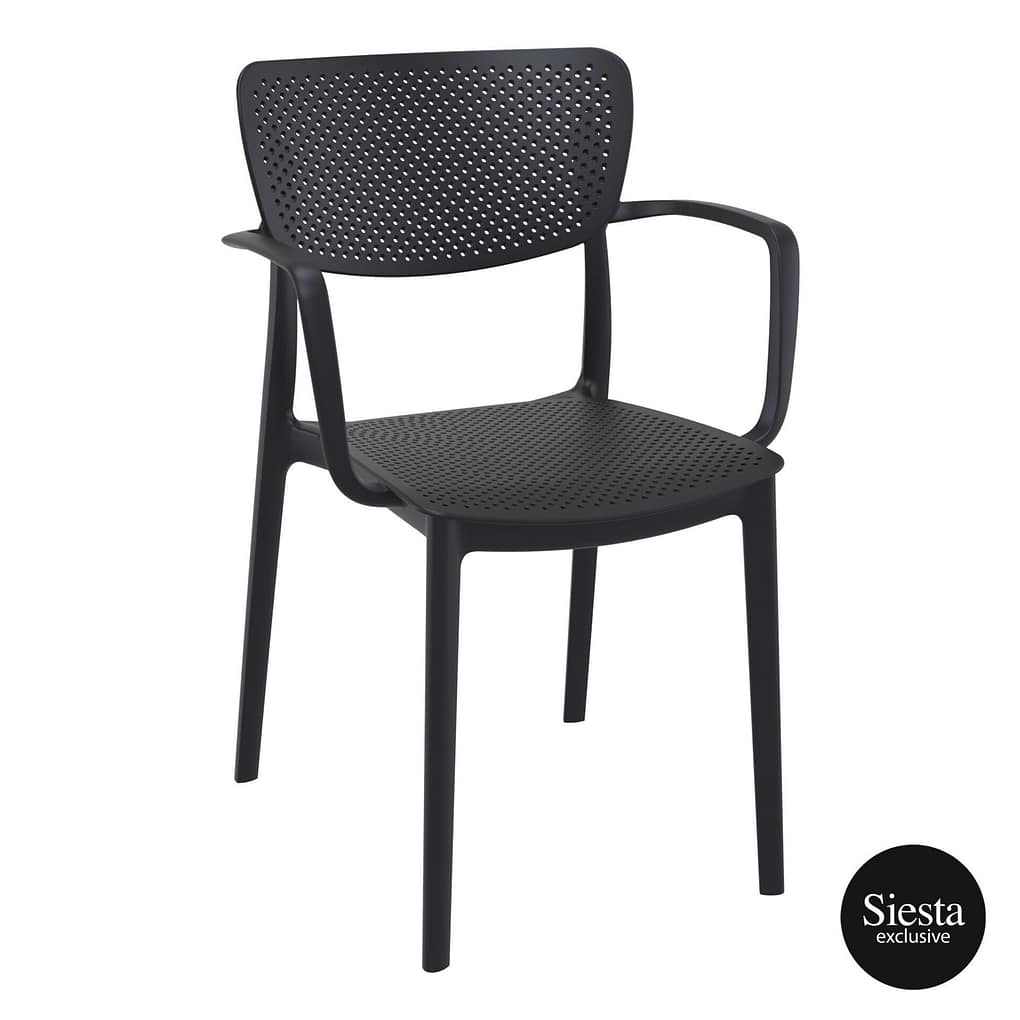 Commercial Grade Black Loft Armchair - Heavy Duty One-Piece Armchair by Siesta, Turkey