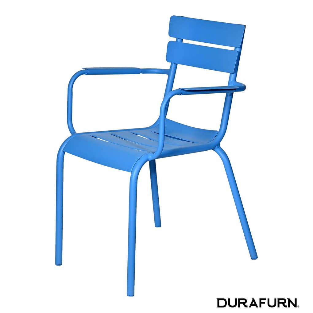 Durafurn® Lisbon Armchair in Vibrant Blue | Powder Coated Aluminium | Versatile Indoor/Outdoor Use