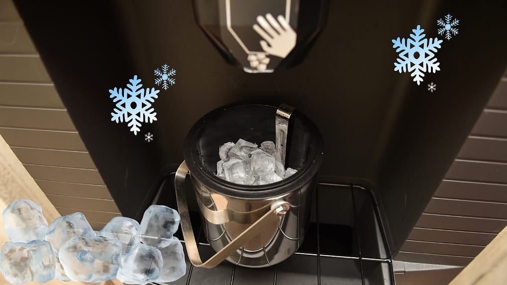 Australian hotel bar during Cup Week with modular ice head and large bin plus a hood-type glasswasher running at peak