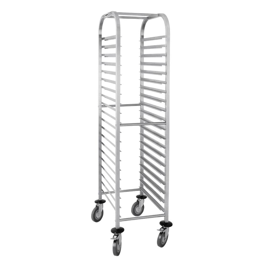 Vogue U376 Gastronorm Racking Trolley – 20 Level Stainless Steel, 1/1 GN Compatible - Image 2