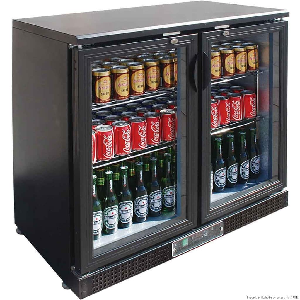 Thermaster SC248G Two Door Bar Cooler – 202L, Black Finish - Image 2