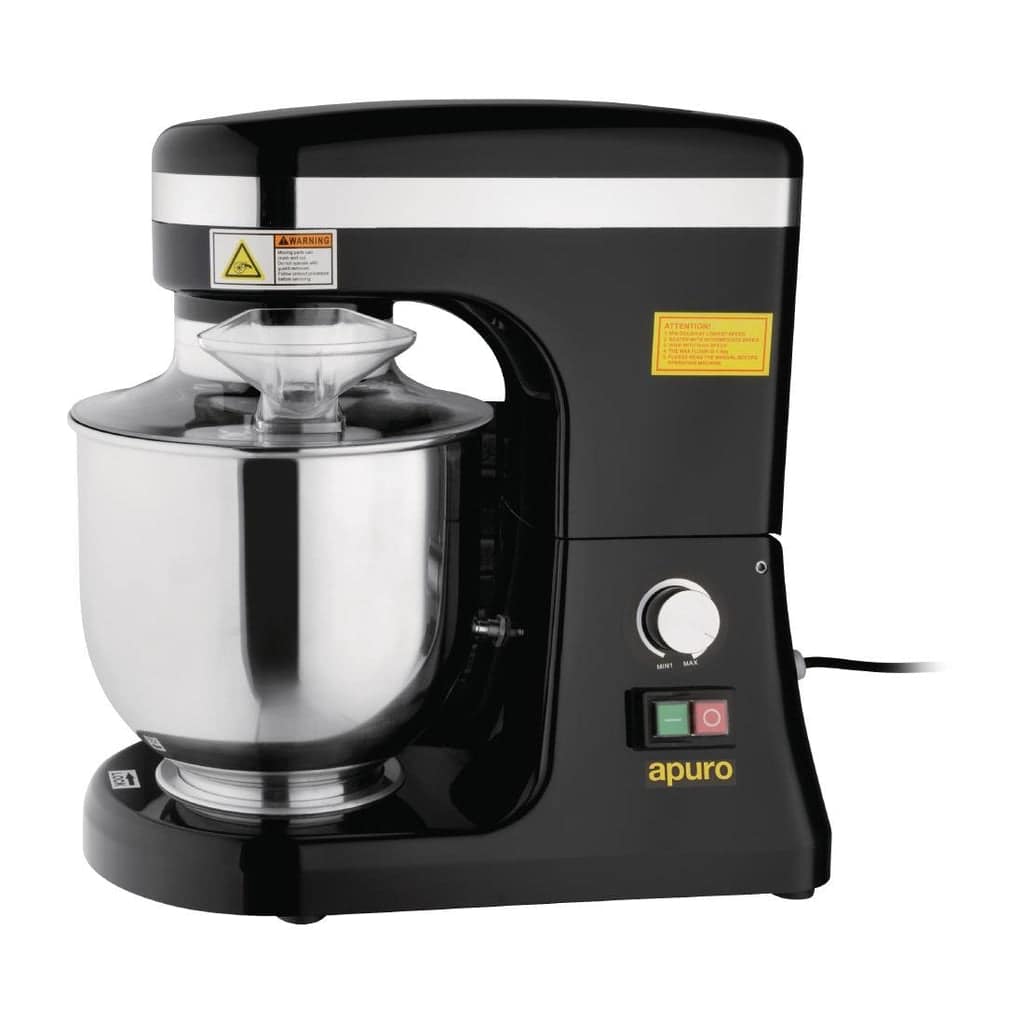 Apuro planetary mixer black, 7L bowl, stainless steel, 270W motor, benchtop – Australia