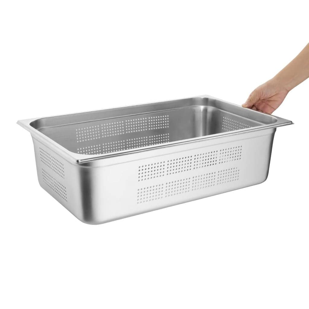 Vogue Heavy Duty St/St Perforated - GN 1/1 150mm - Image 2