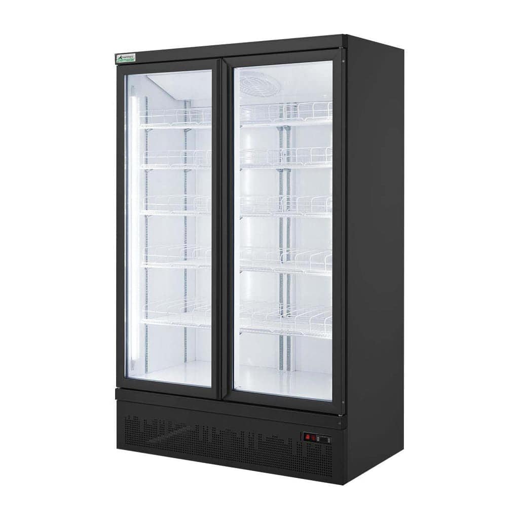 Thermaster LG-1000BGBM Double Door Black Supermarket Fridge – 1000L - Image 2