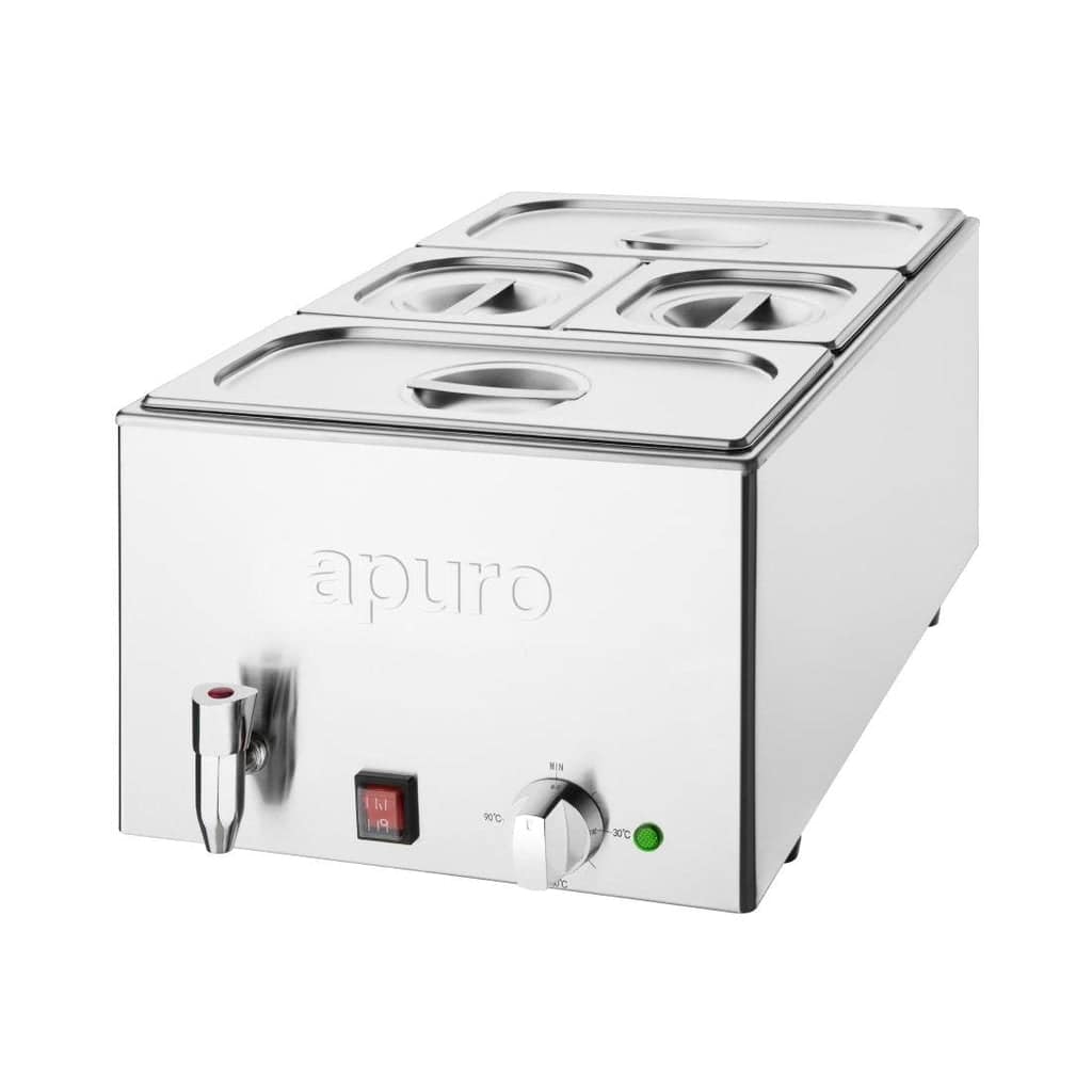 Apuro FT692-A Bain Marie with Tap & GN Pans – 1.2kW Wet Heat, 10A - Image 3