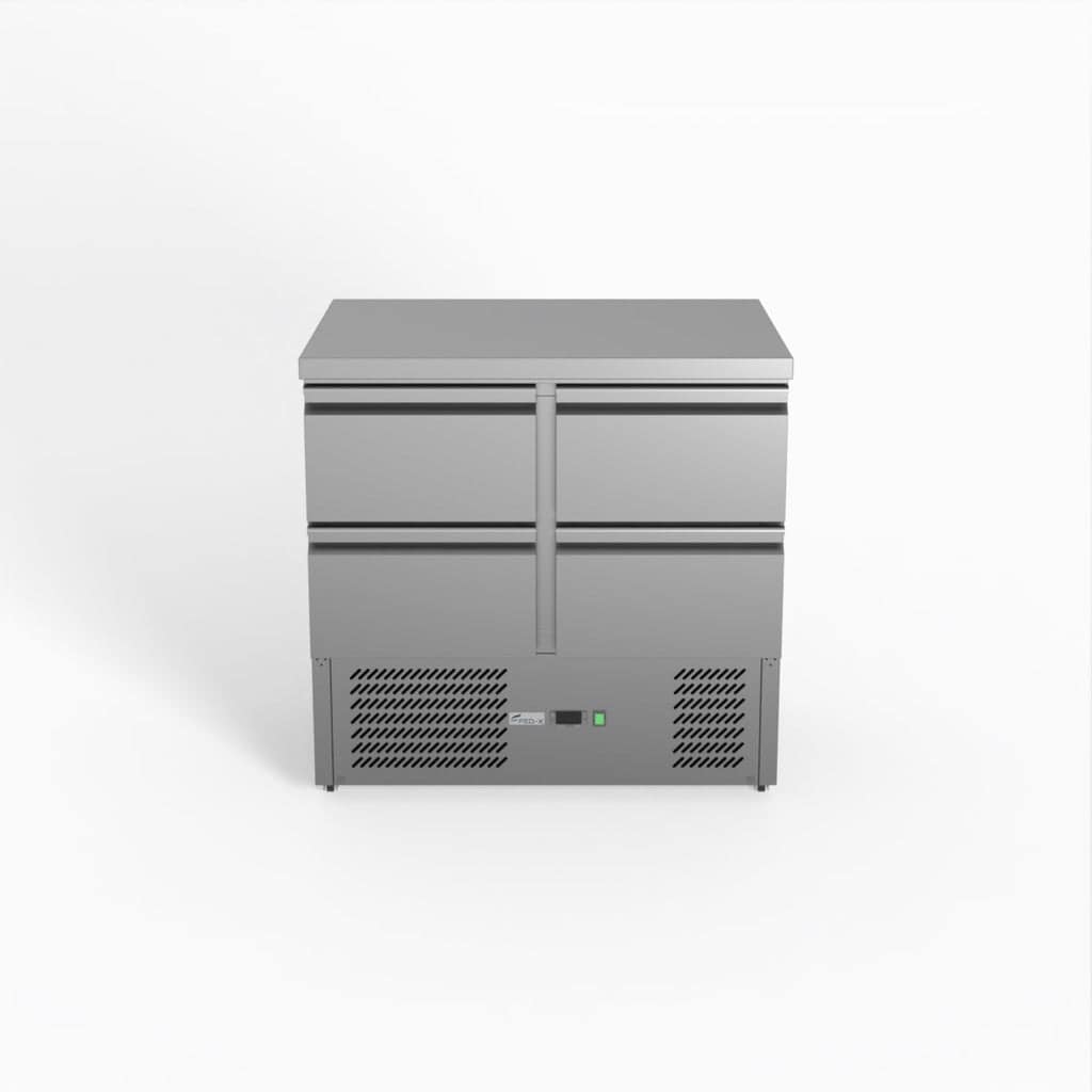 FED-X XGNS900-4D Four Drawer Compact Workbench Fridge – 240L, GN1/1 - Image 3