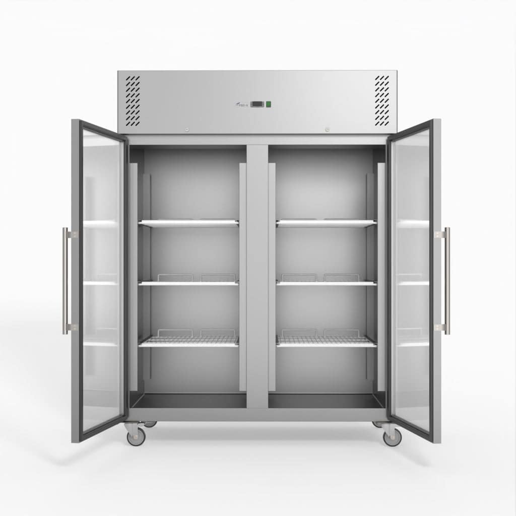 FED-X XURC1410G2V Double Glass Door Upright Fridge | 1410L - Image 2