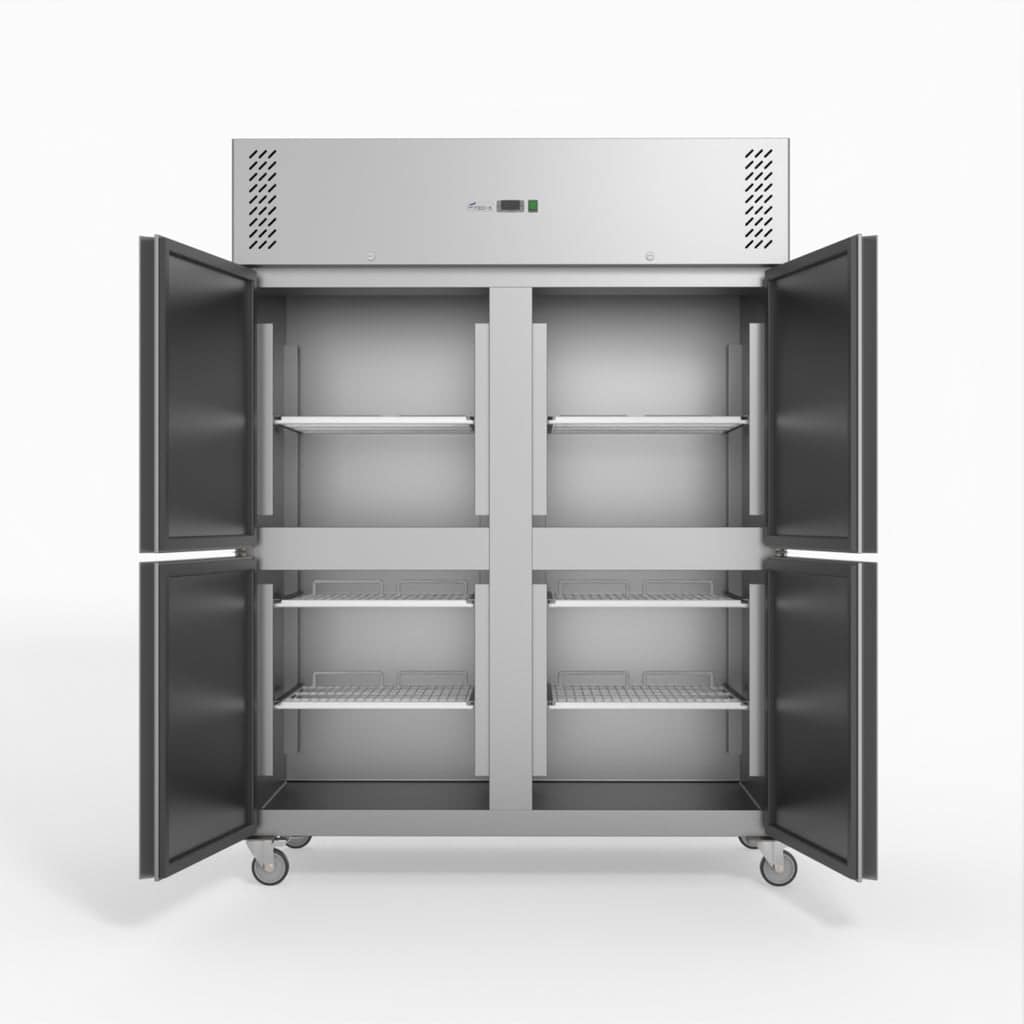 FED-X XURC1410S2V Four Door Stainless Upright Fridge – 1410L, Fan Forced - Image 2