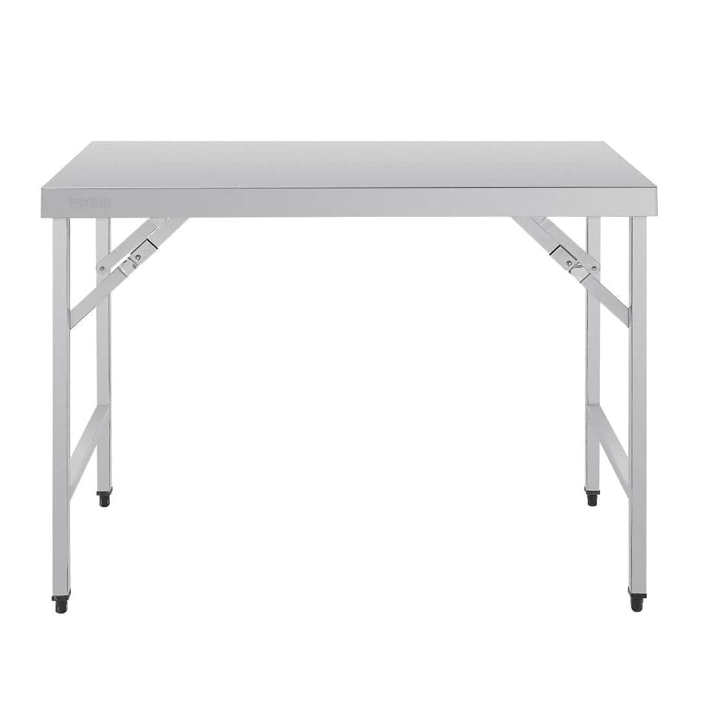 Vogue St/St Folding Table - 1800x600x900mm - Image 2