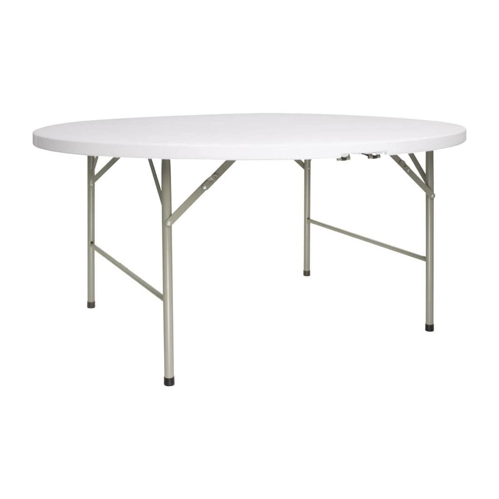 Bolero CC506 5ft round weatherproof folding table for indoor & outdoor events