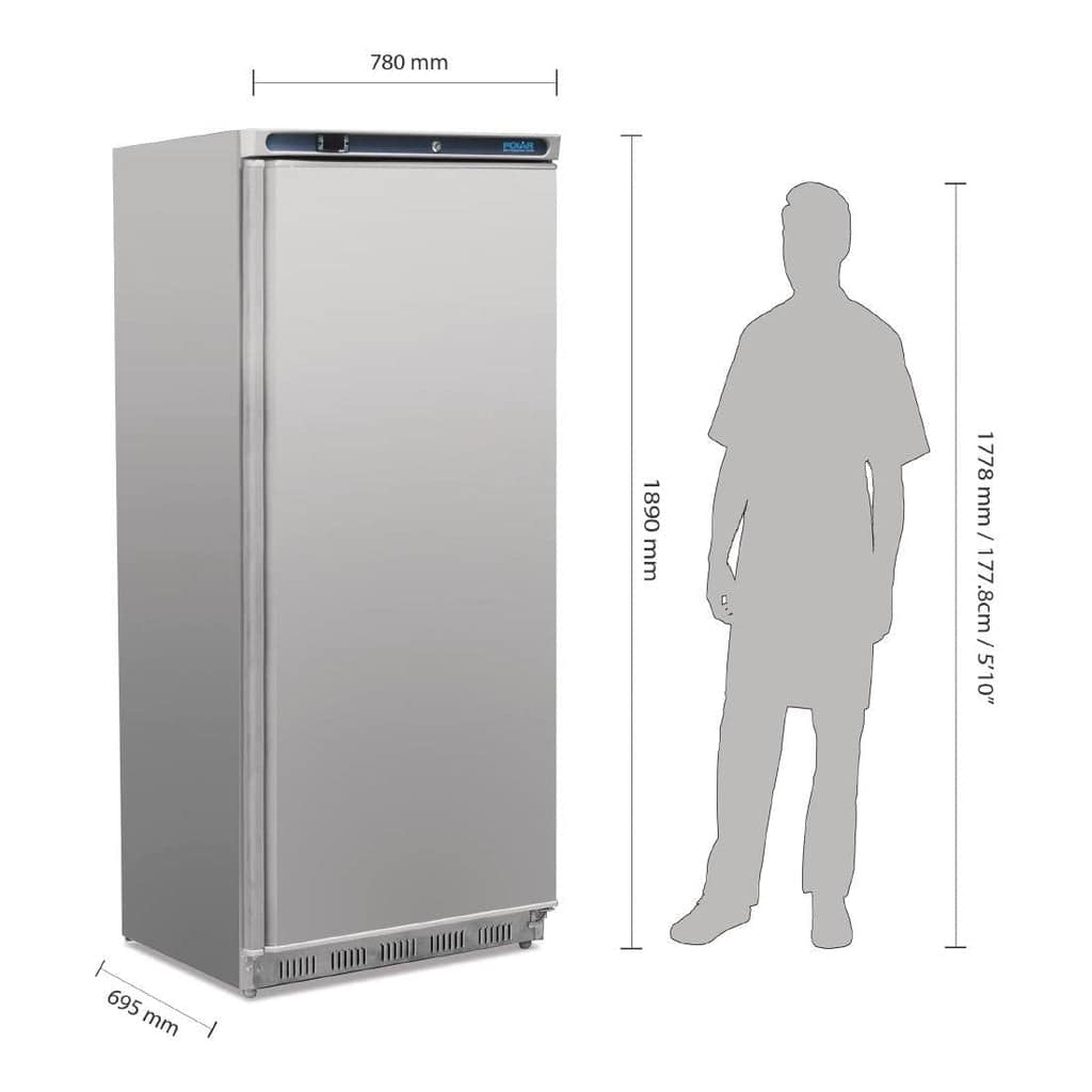 Polar CD085-A C-Series Upright Freezer | 600L Stainless Steel - Image 3