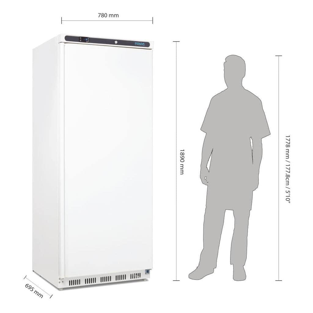 Polar C-Series 600L Upright Freezer - Sleek White - Image 3