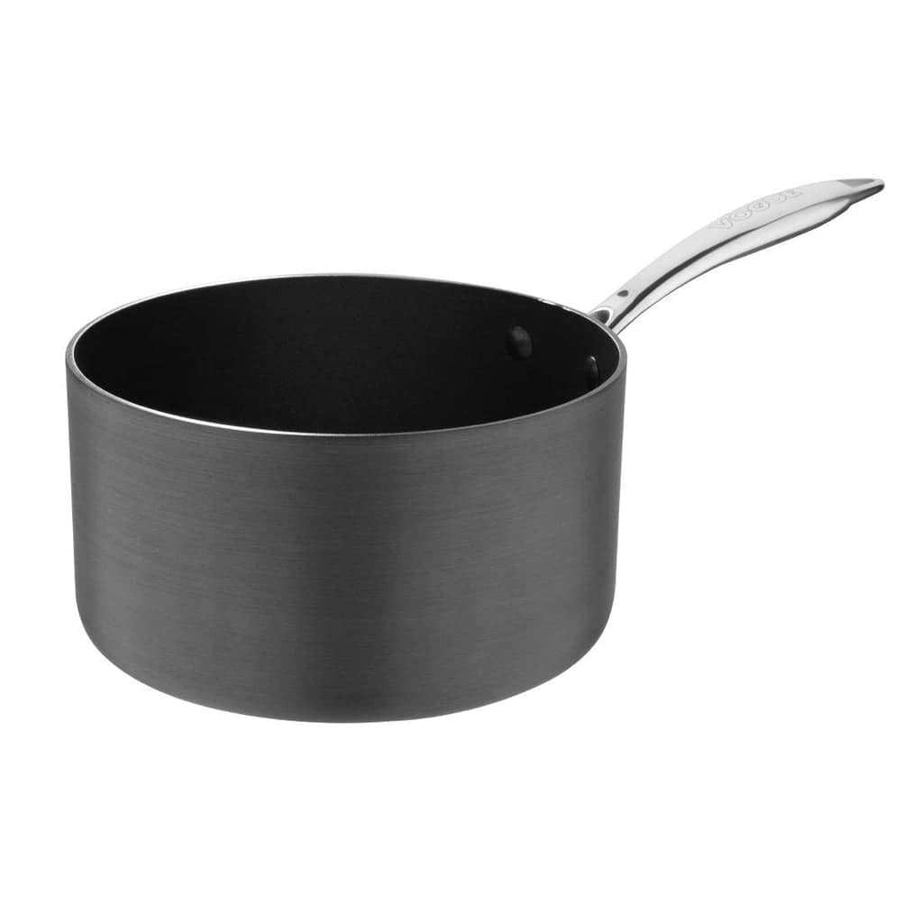 Vogue CP763 anodised aluminium non-stick saucepan 200 mm 3.2 L induction compatible with Teflon platinum coating, Australia
