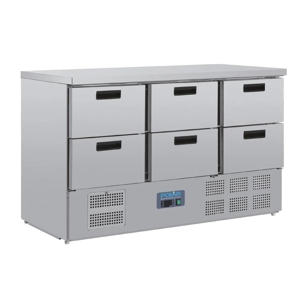 Polar G-Series Refrigerated Prep Counter Six Drawer - Image 3