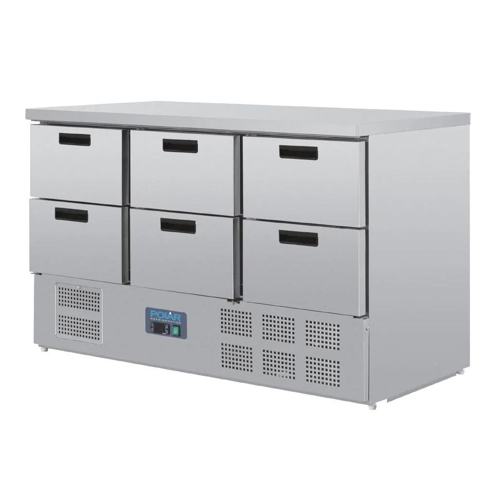 Polar G-Series Refrigerated Prep Counter Six Drawer - Image 2
