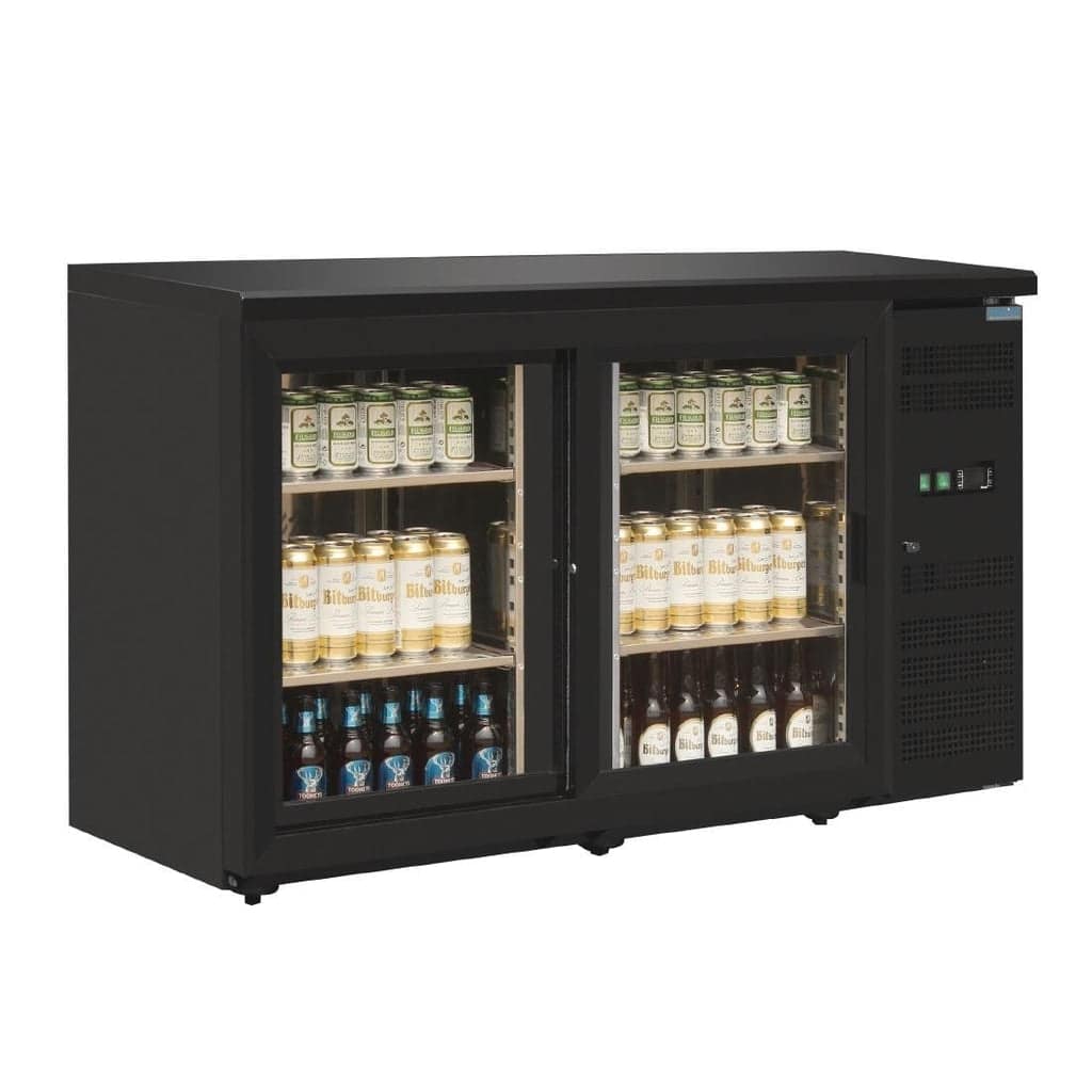 Polar CS102-A s Back Bar Counter Fridge – 2 Sliding Glass Doors, 350L - Image 4