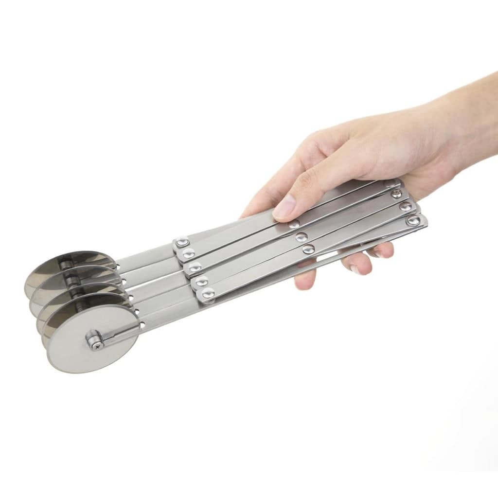 Vogue CS850 Stainless Steel 5-Wheel Dough Cutter – Expandable to 490mm | Commercial Pastry Tool - Image 2