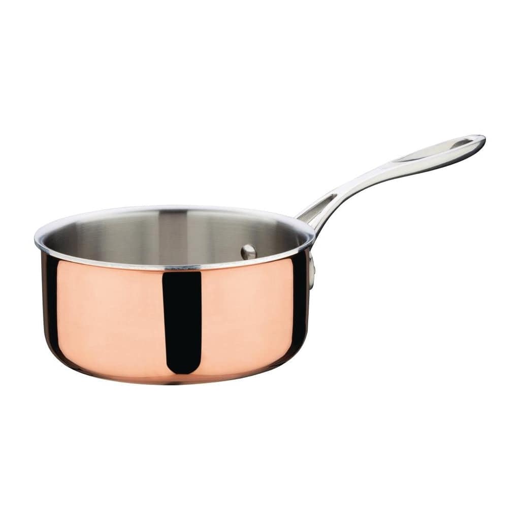 Vogue Induction Tri-Wall Copper Saucepan - 160mm 6" - Image 3