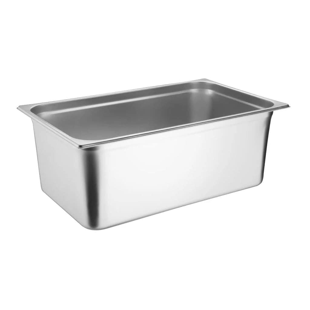 Vogue CU511 heavy duty stainless steel gastronorm pan 1/1 200mm deep GN tray – Australia