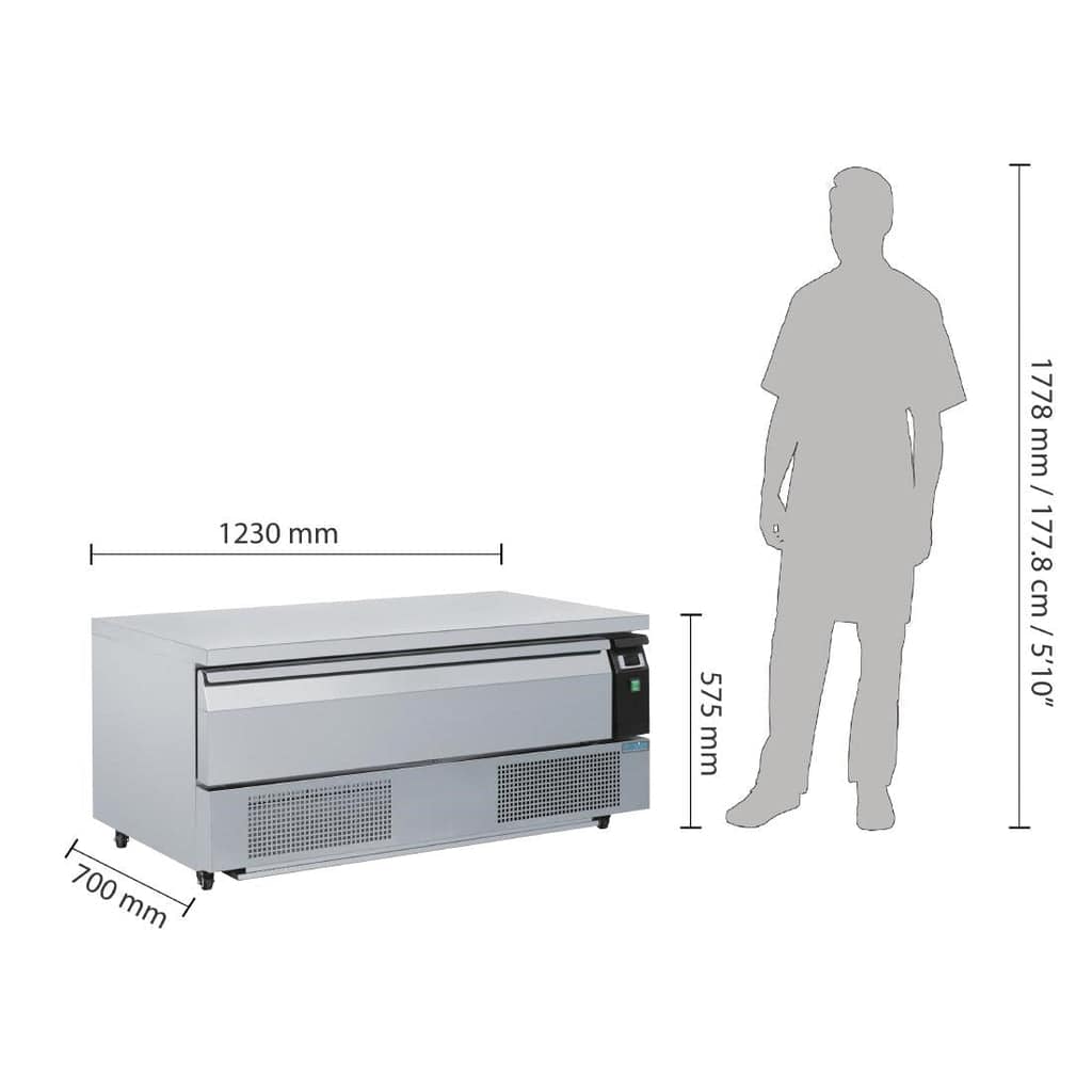 Polar U-Series Single Drawer Counter Fridge Freezer 3xGN - Image 2