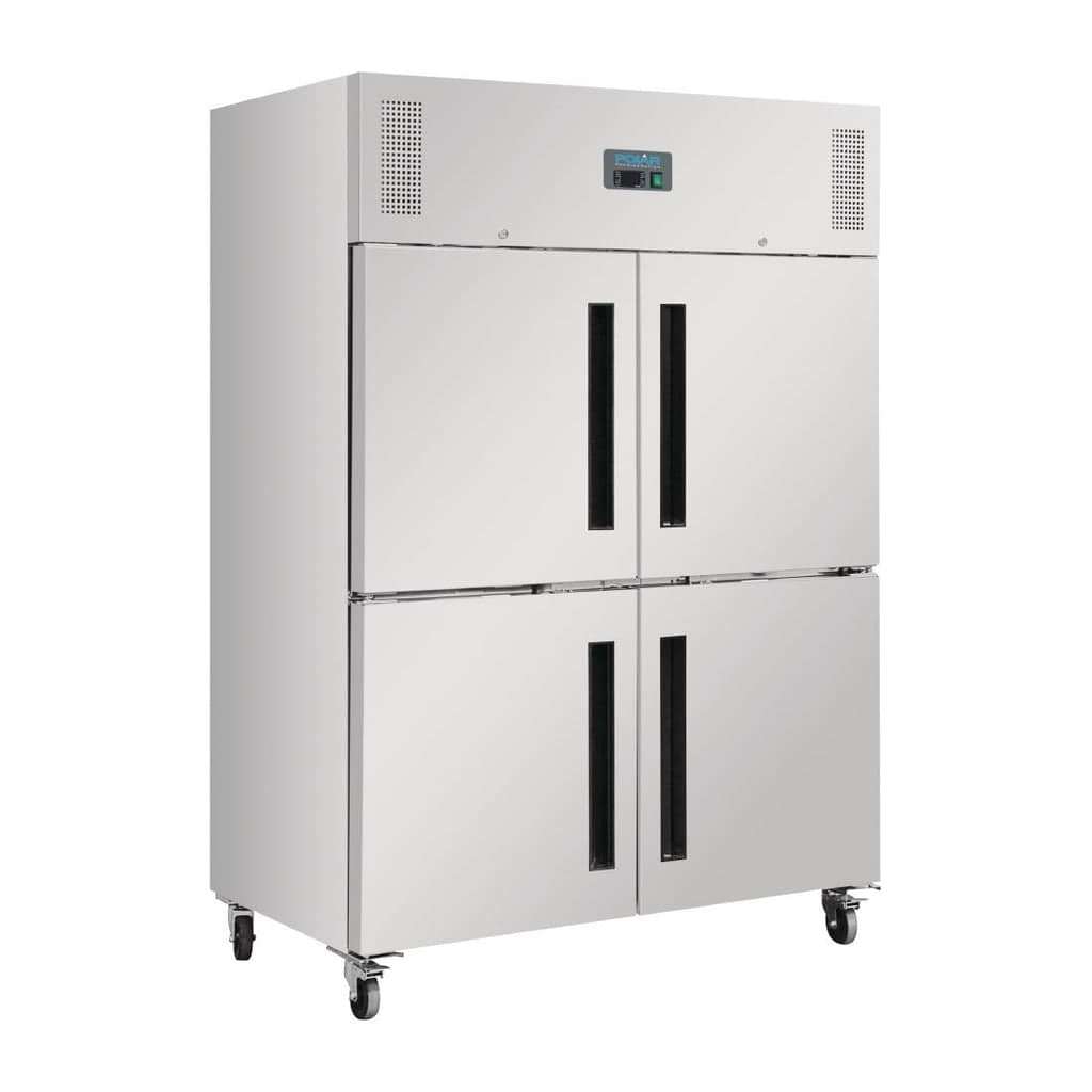 Polar DL709-A G-Series upright fridge, 1200L, 2 stable doors, stainless steel – Australia
