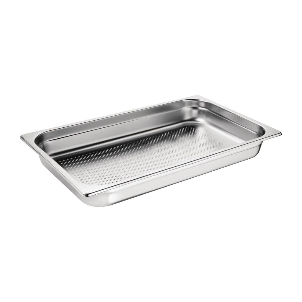 Vogue DN701 perforated stainless steel gastronorm pan 1/1 65mm depth 7.4L capacity – Australia
