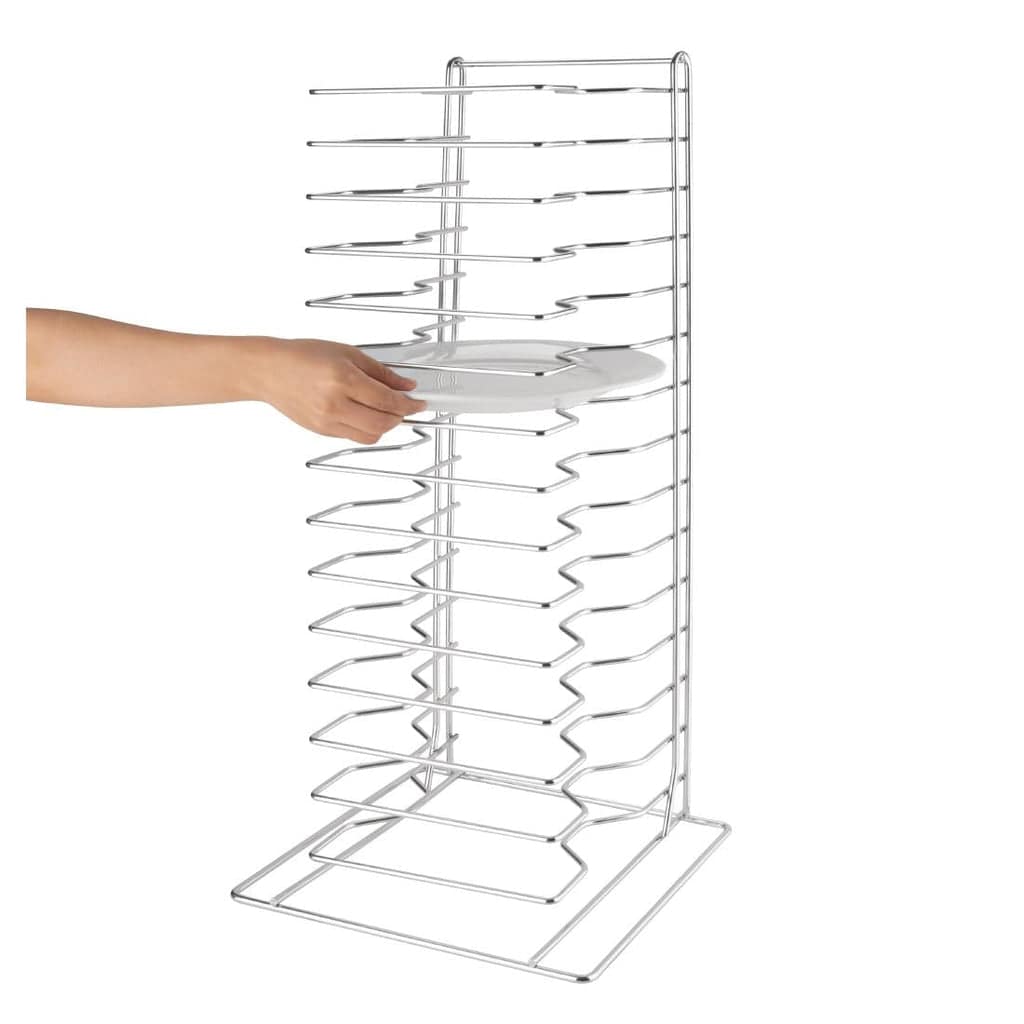 Vogue F027 Pizza Pan Stacking Rack 15 Slot – 38mm Spacing - Image 2