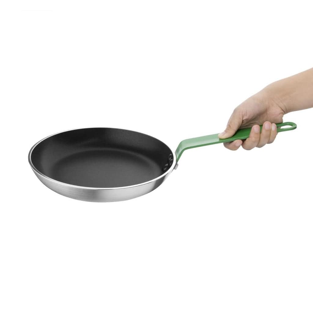 Hygiplas HT961 20cm Aluminium Frying Pan – Teflon Platinum Plus, Green Handle - Image 2