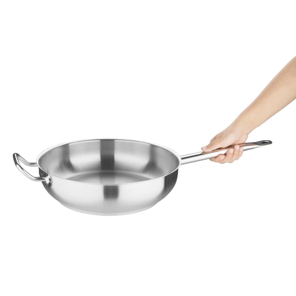 Vogue FB699 Stainless Steel Sauté Pan – 300mm, 5.1L Induction Ready - Image 2