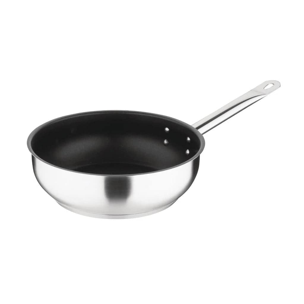Vogue FC099 Stainless Steel Non-Stick Sauté Pan – 240mm Platinum Plus - Image 2
