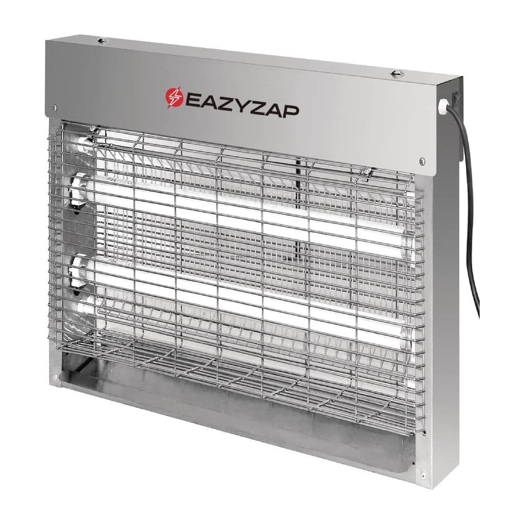 Eazyzap FP983-A Brushed Stainless Steel bug zapper - 8W 2x 4W LED bulbs | 30m² coverage - Image 2