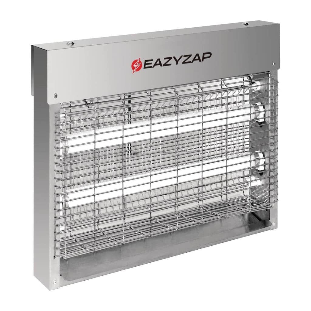 Eazyzap FP983-A Brushed Stainless Steel bug zapper - 8W 2x 4W LED bulbs | 30m² coverage - Image 3