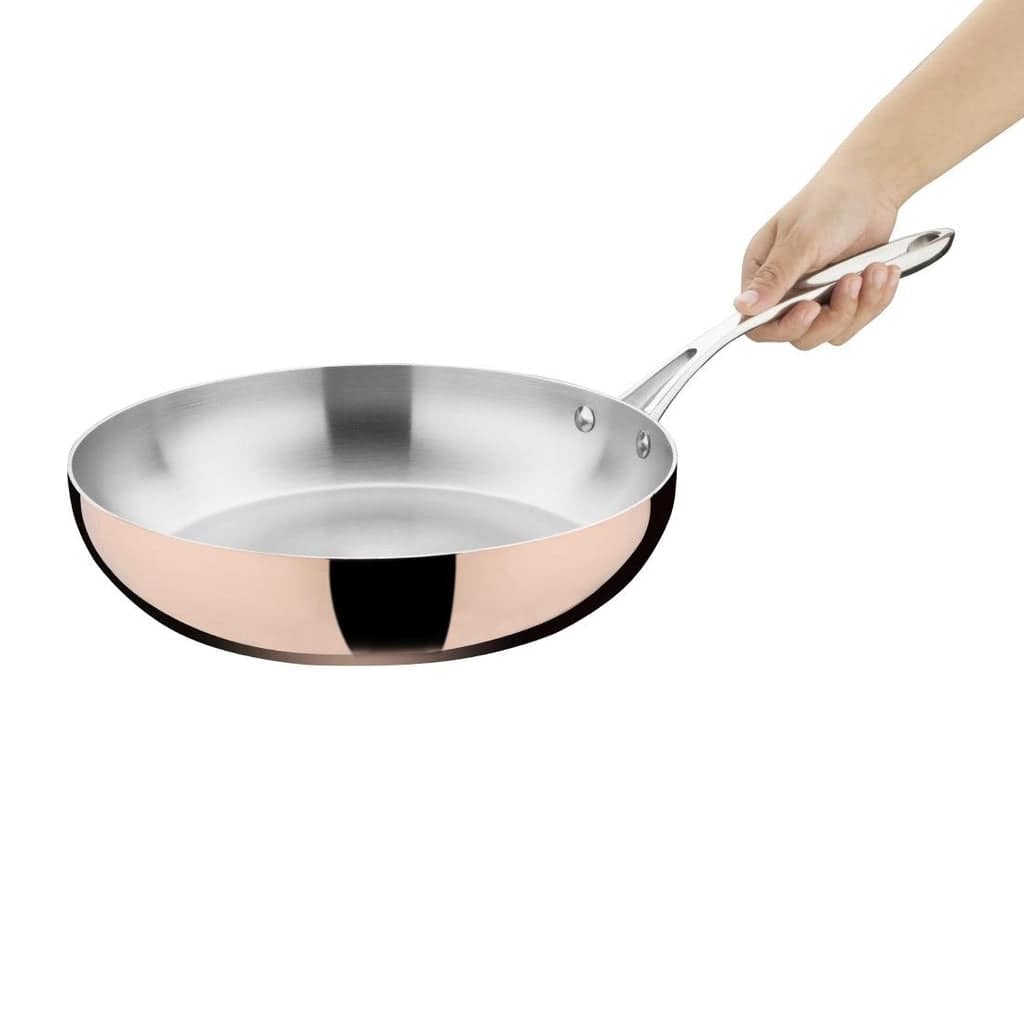Vogue Induction Tri-Wall Copper Fry Pan - 280mm 11" - Image 2