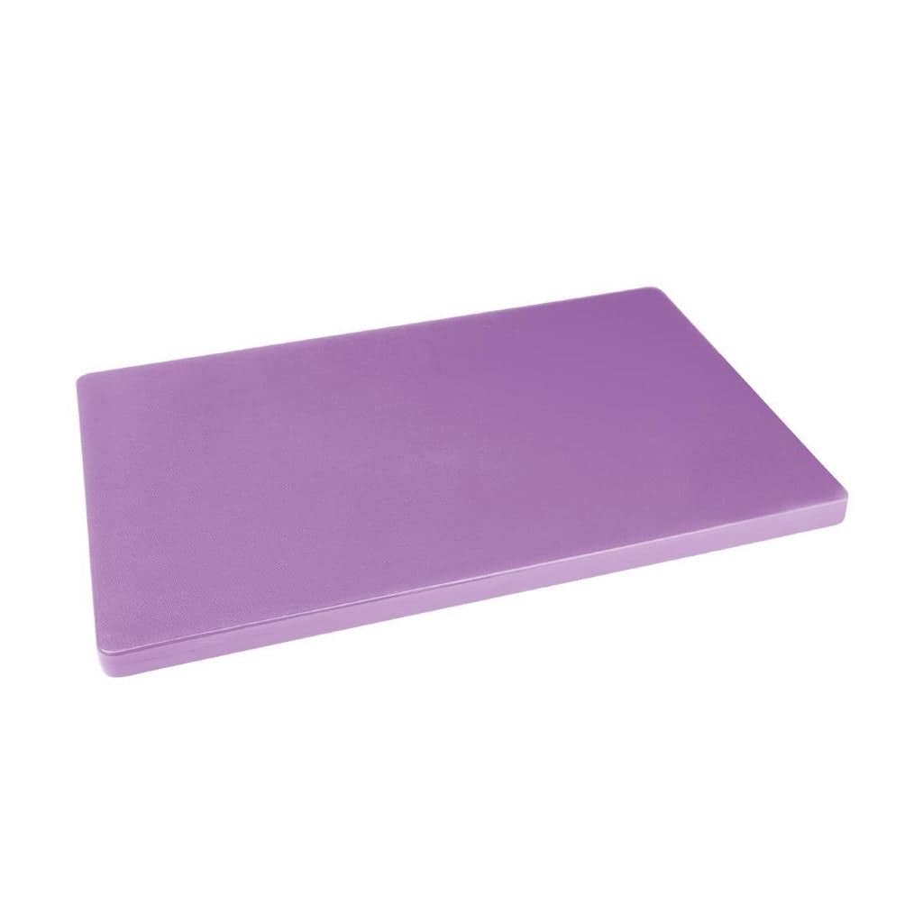 Hygiplas Extra Thick Low Density Chopping Board Purple - 300x450x20mm - Image 3