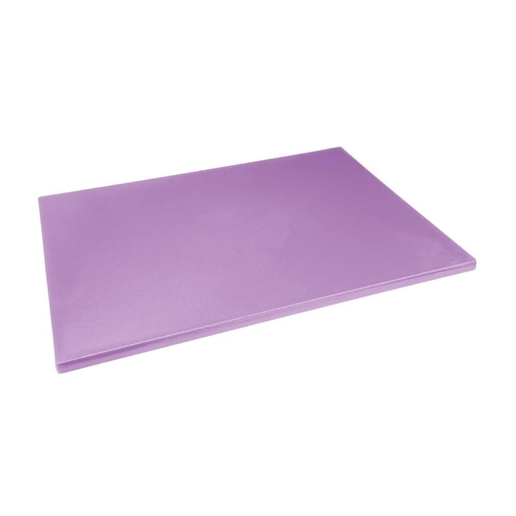 Hygiplas Extra Thick Low Density Chopping Board Purple - 600x450x20mm