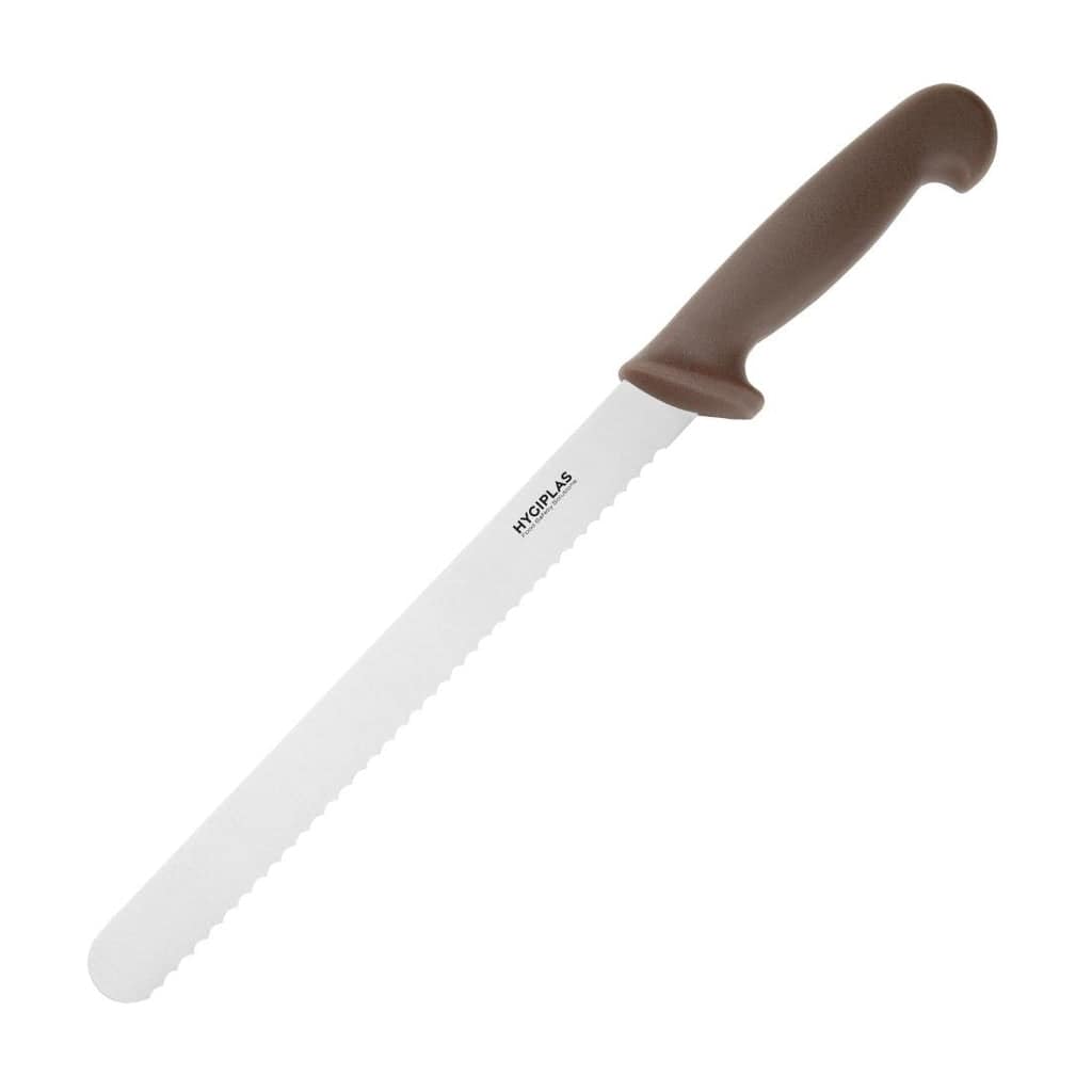 Hygiplas Slicer Serrated Brown - 250mm 10"