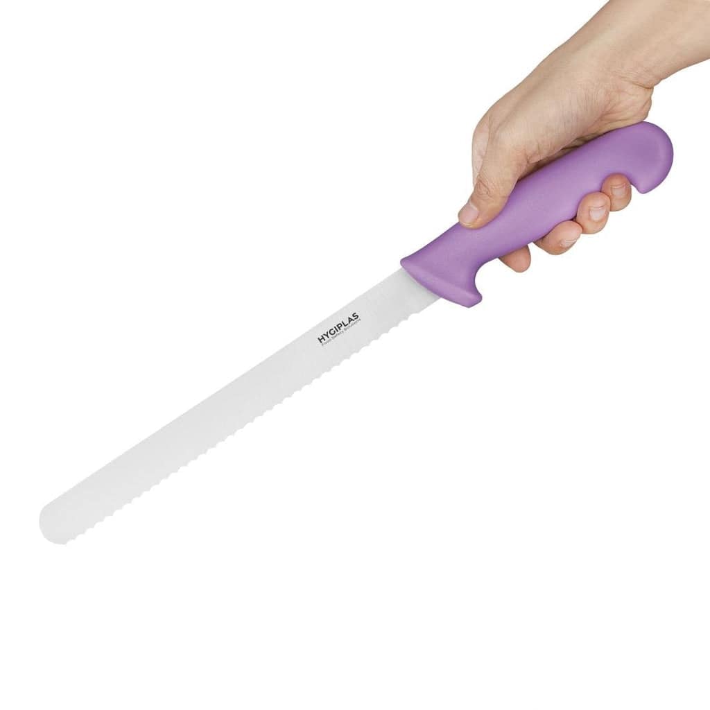 Hygiplas FX123 Serrated Purple Knife 248mm – Allergen Safe - Image 2
